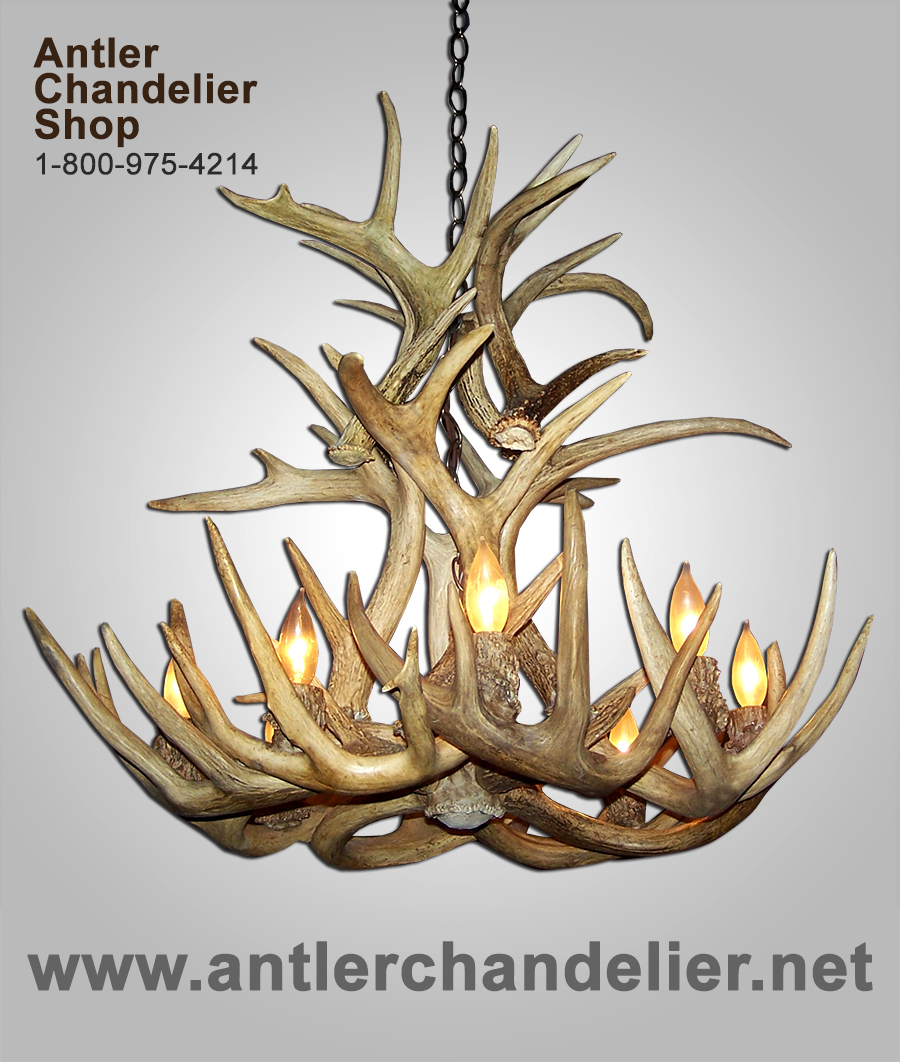 Details About Real Antler Whitetail Cascade Deer Chandelier Rustic Lighting 8 Lamps Wtrc 2