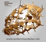 Real Antler Custom Fallow & Whitetail Deer Chandelier CFWT